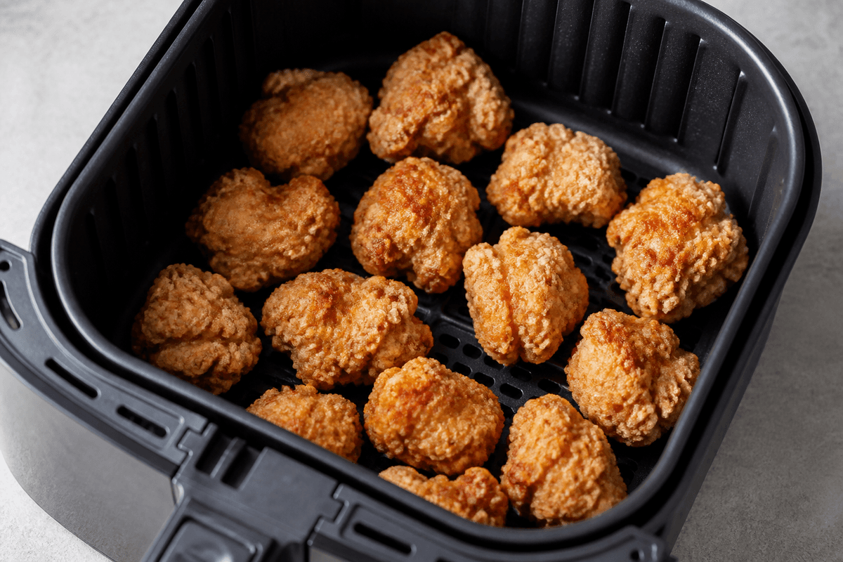 Karaage chicken in the air fryer basket
