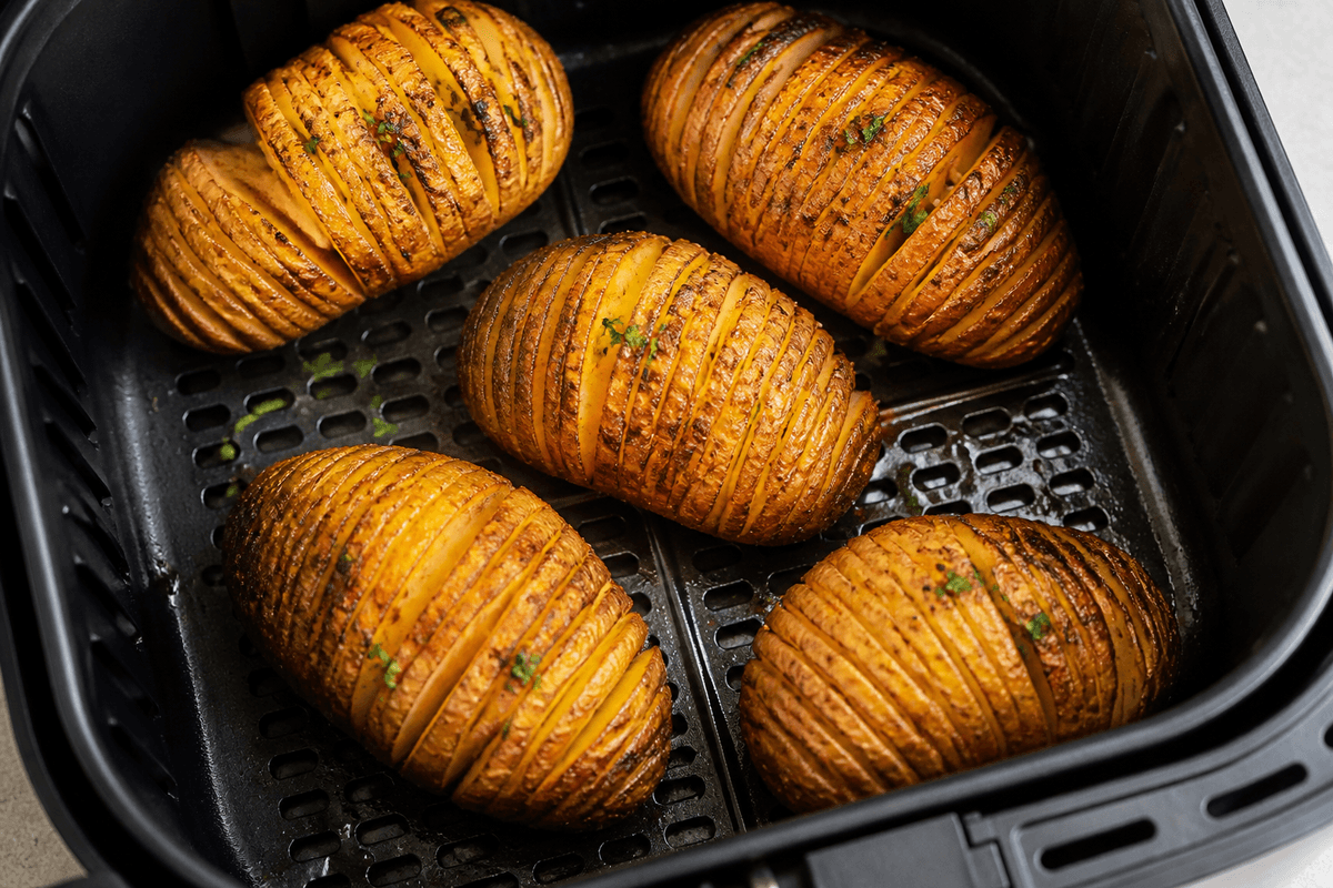Hasselback potatoes in the air fryer