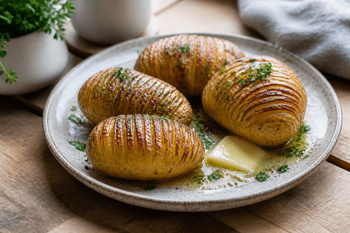 Air Fryer Hasselback Potatoes
