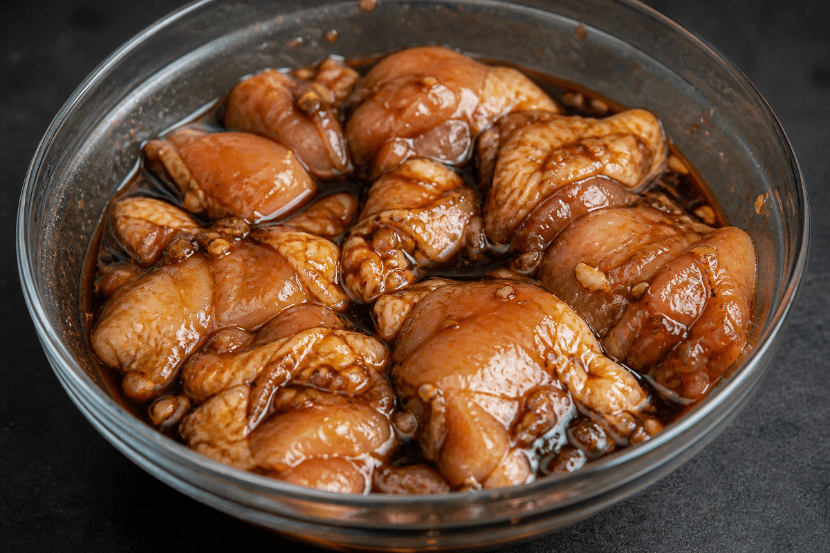 Chicken in kecap manis marinade