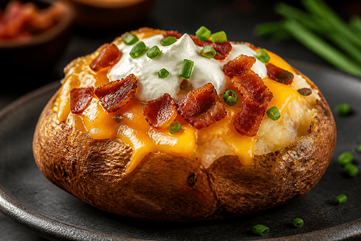 Air Fryer Loaded Baked Potato