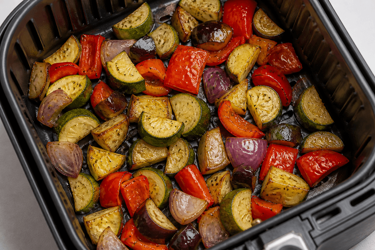 Ratatouille vegetables in the air fryer